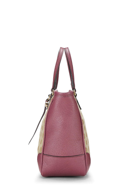 Gucci, Bolso tote pequeño con asa superior Bree de lona GG Original morado Pre-Loved, Púrpura