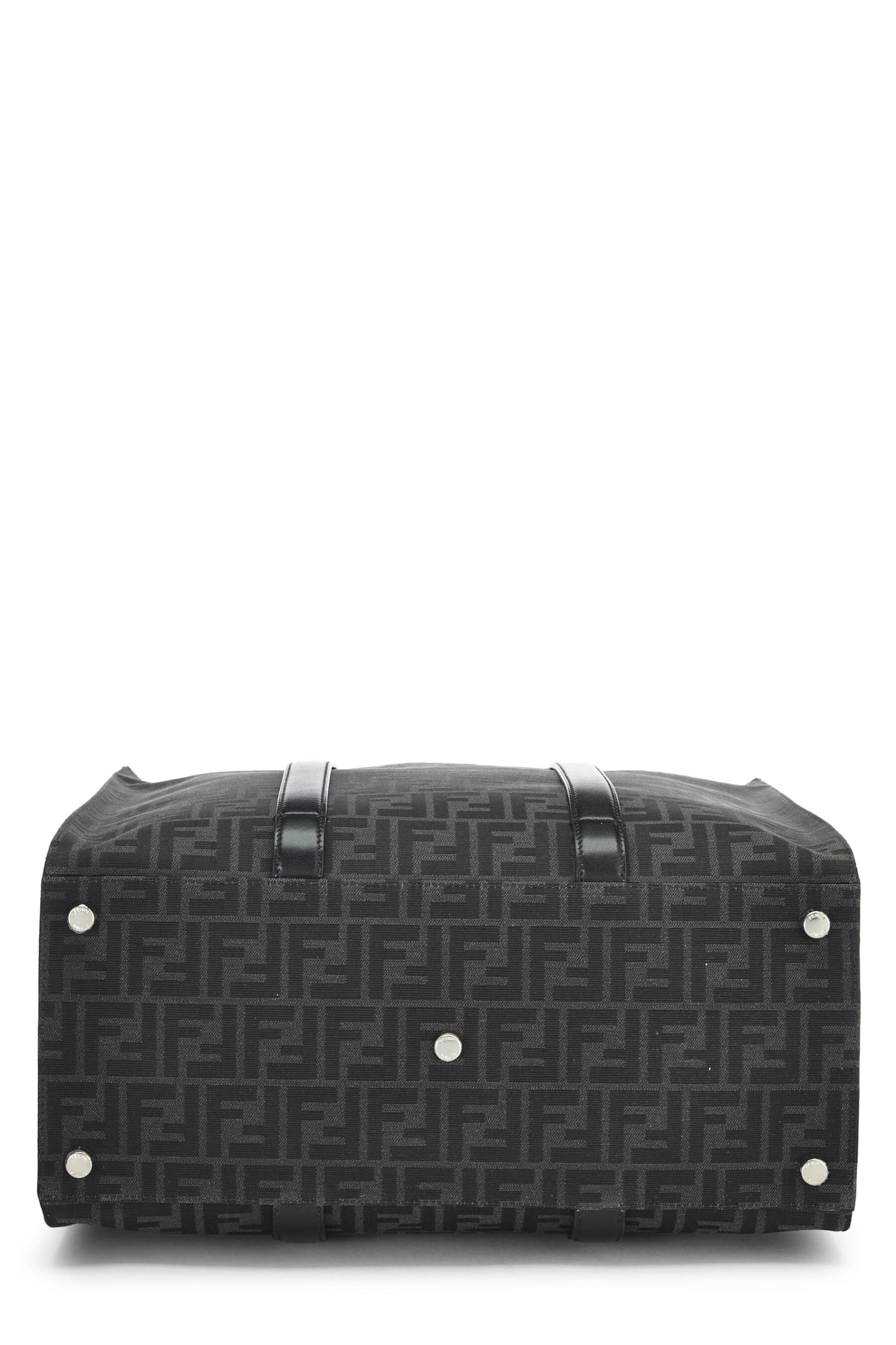 Fendi, sac fourre-tout en toile noire Zucca d'occasion, noir