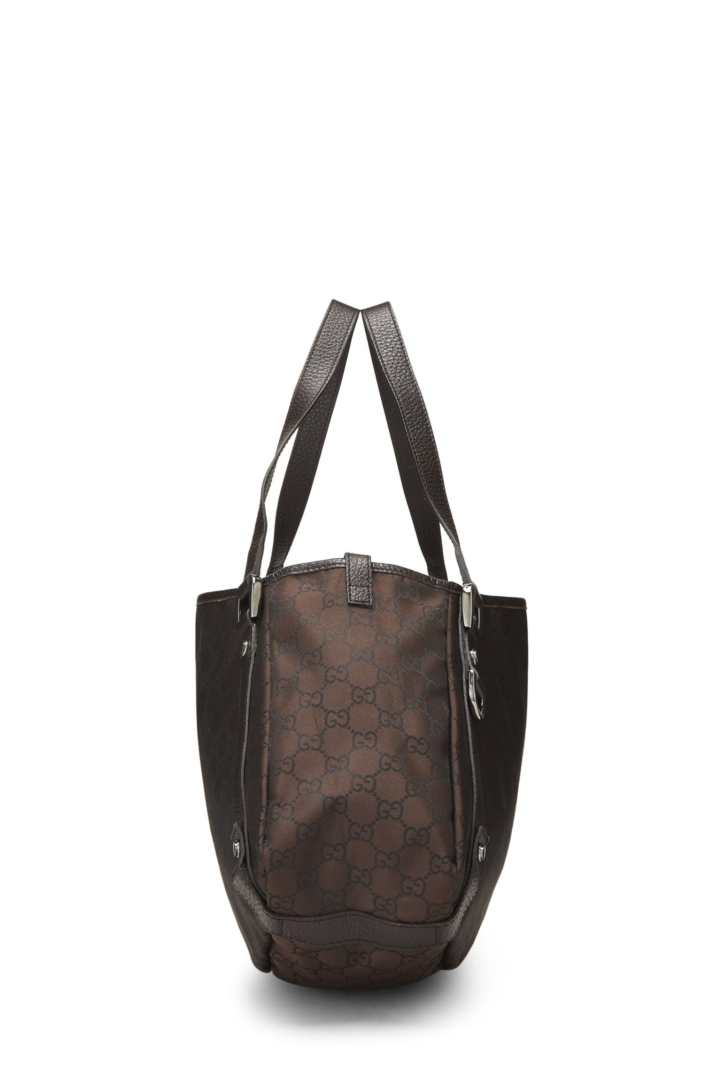 Gucci, sac fourre-tout Abbey en nylon marron GG d'origine, grand modèle, d'occasion, marron