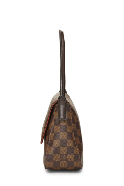 Louis Vuitton, Pre-Loved Damier Ebene Canvas Looping PM, Brown