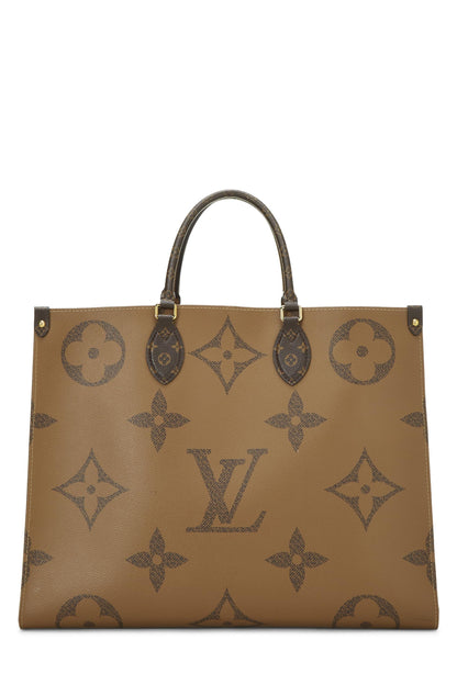 Louis Vuitton, Monograma invertido gigante On The Go GM de Pre-Loved, marrón