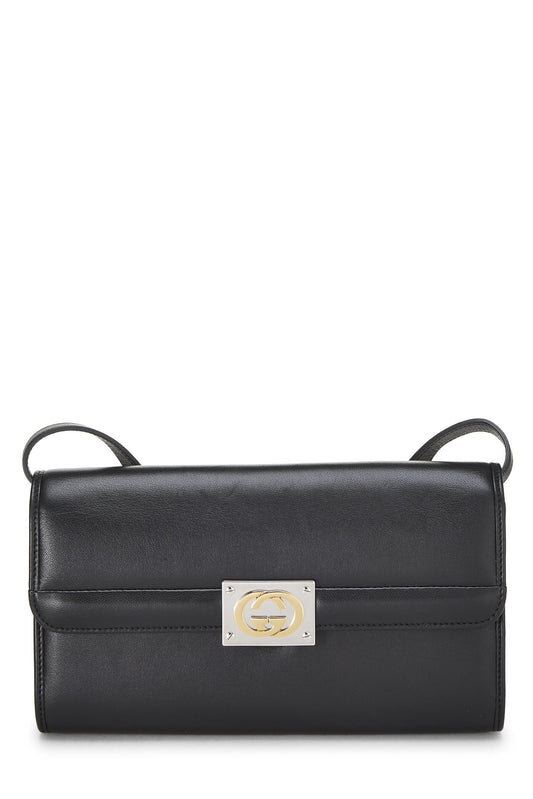 Gucci, Bolso de mano convertible Matisse de cuero negro Pre-Loved, Negro