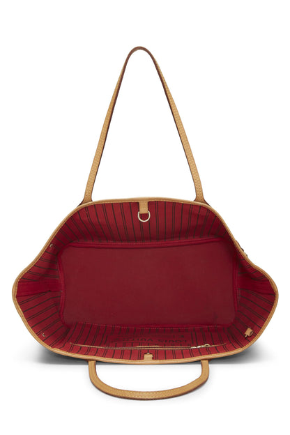 Louis Vuitton, Lona con monograma rojo Pre-Loved Neo Neverfull MM, Rojo