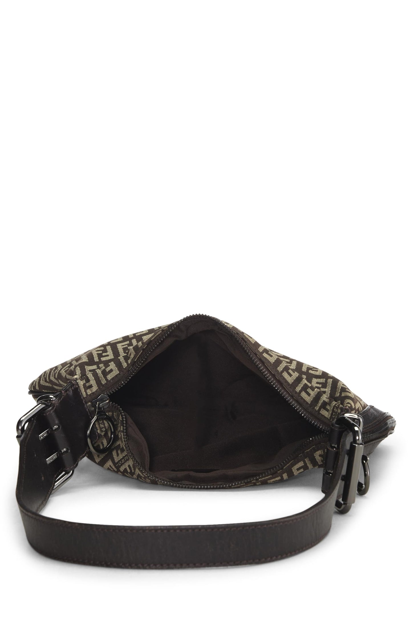 Fendi, sac Oyster en toile marron Zucchino d'occasion, marron