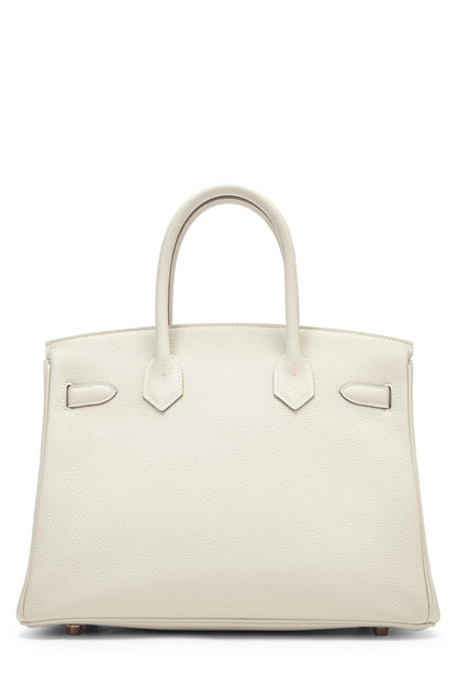 Hermès, Pre-Loved Craie Togo Birkin 30, Cream