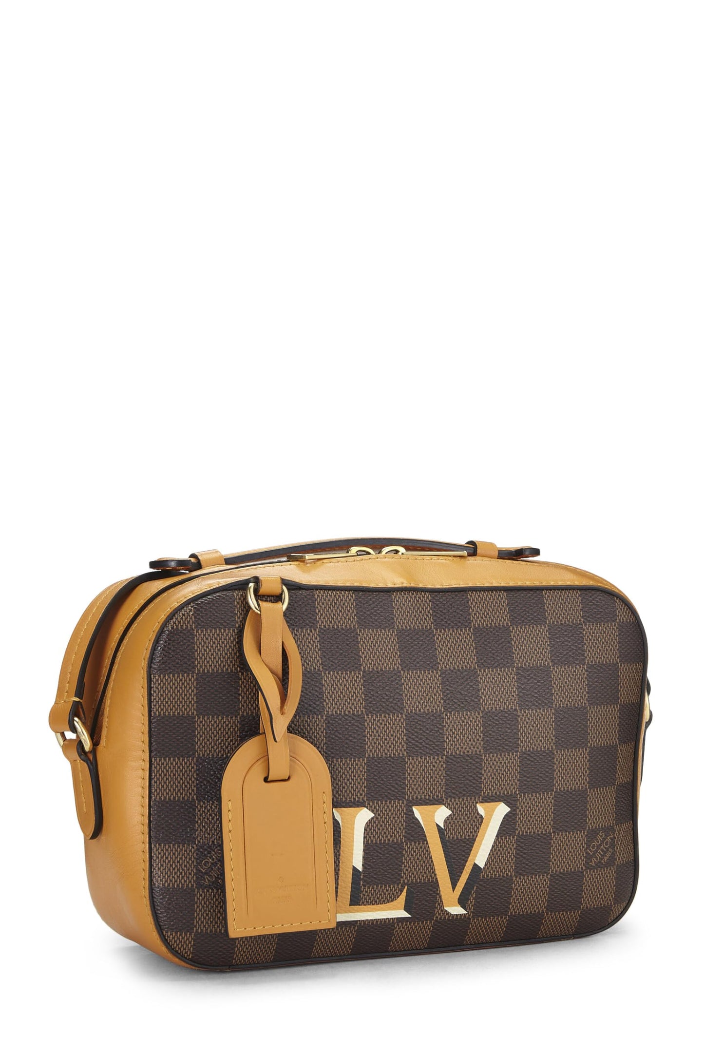 Louis Vuitton, Pre-Loved Yellow Damier Ebene Santa Monica NM, Yellow