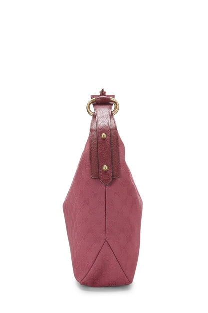 Gucci, sac hobo en toile GG Horsebit rose d'occasion, rose