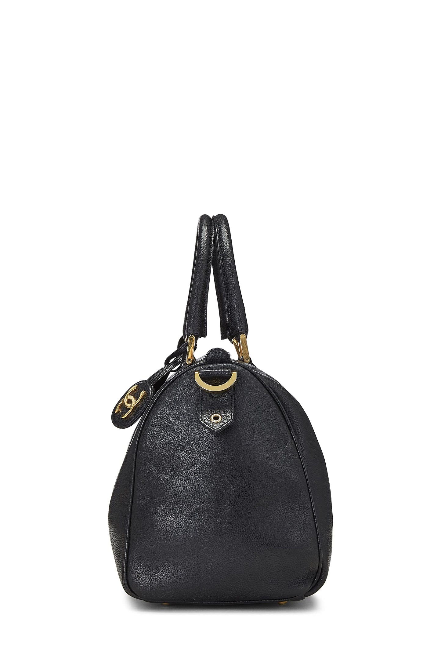 Chanel, Pre-Loved Black Caviar Boston Small, Black