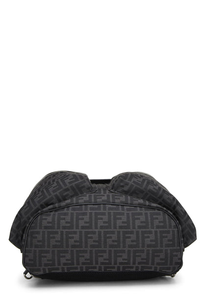 Fendi, sac à dos Strike en toile noire Zucca Large d'occasion, noir