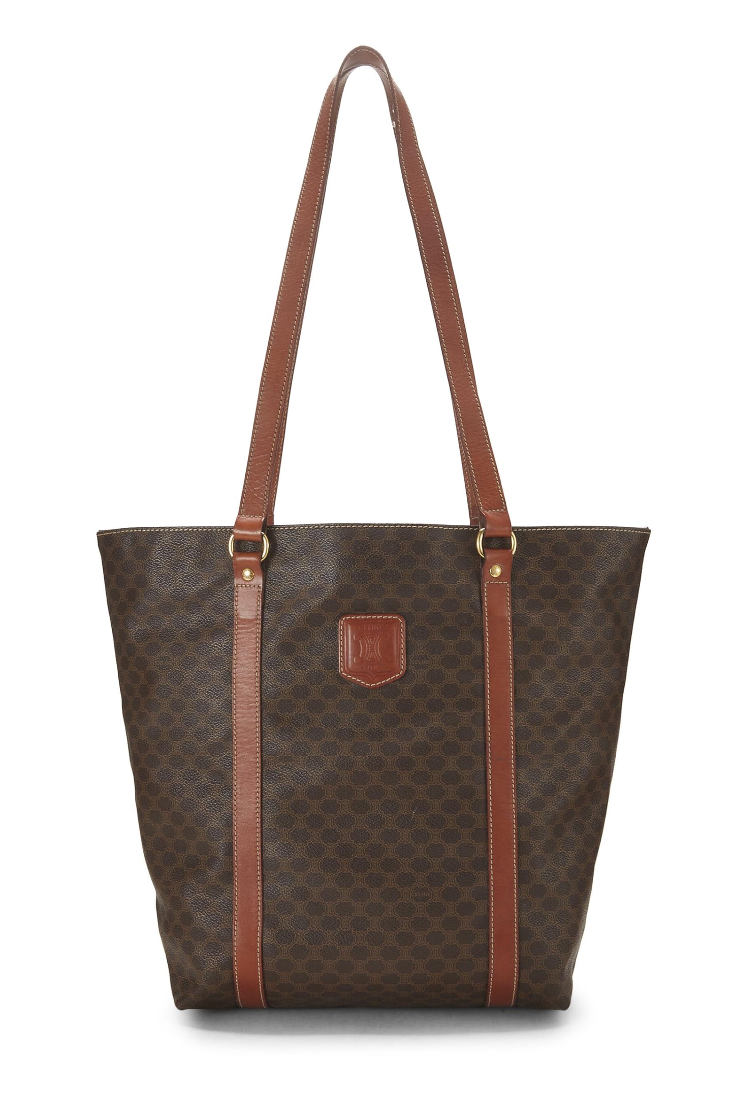 Céline, Pre-Loved Brown Macadam Tote, Brown