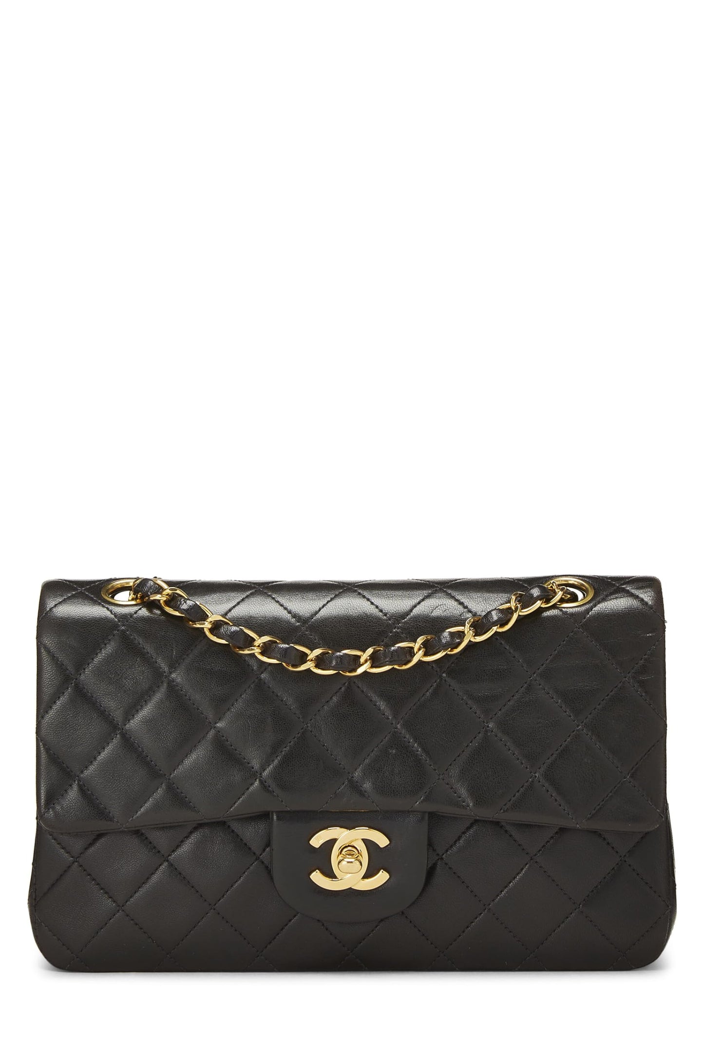 Chanel, Pre-Loved Black Quilted Lambskin Classic Double Flap Small, Black