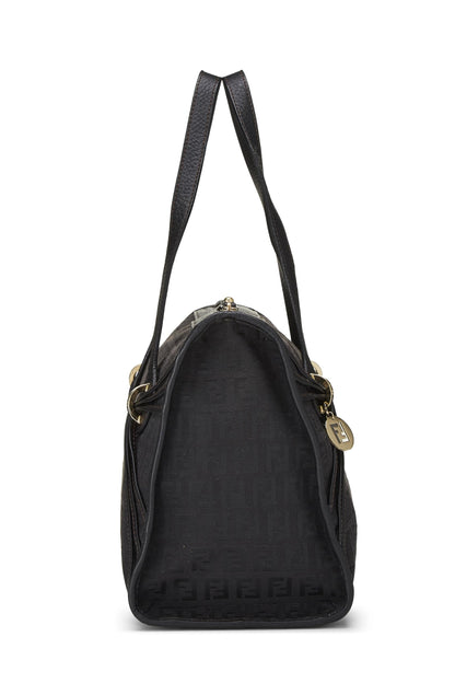 Fendi, petit sac fourre-tout Zucchino noir d'occasion, noir