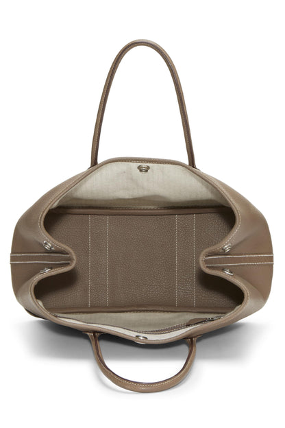 Hermès, Pre-Loved Etoupe Grey Negonda Garden Party TPM, Gris