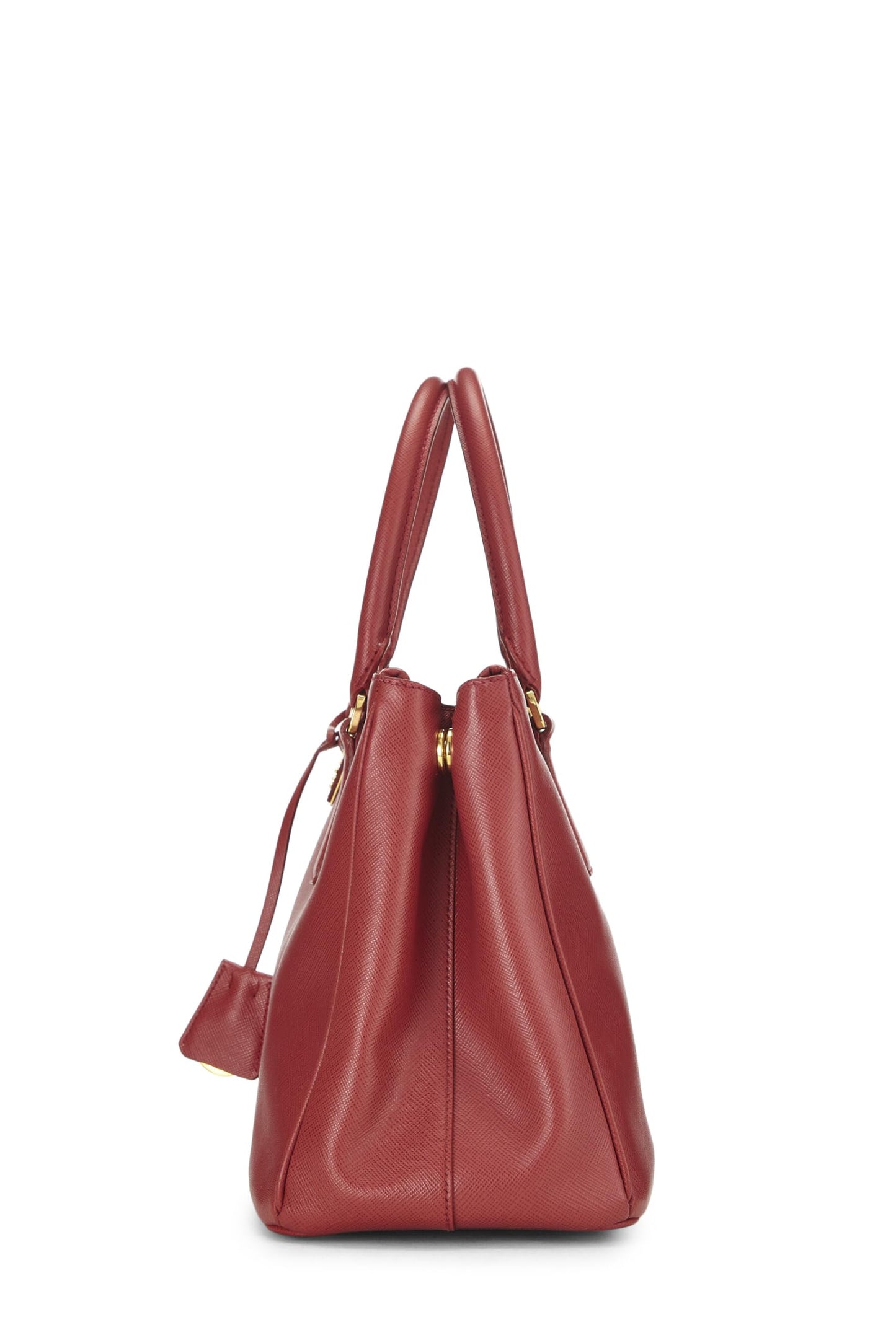 Prada, sac fourre-tout Executive moyen en saffiano rouge d'occasion, rouge