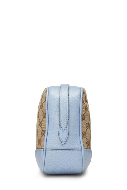 Gucci, sac à bandoulière Bree en toile GG bleu d'occasion, bleu