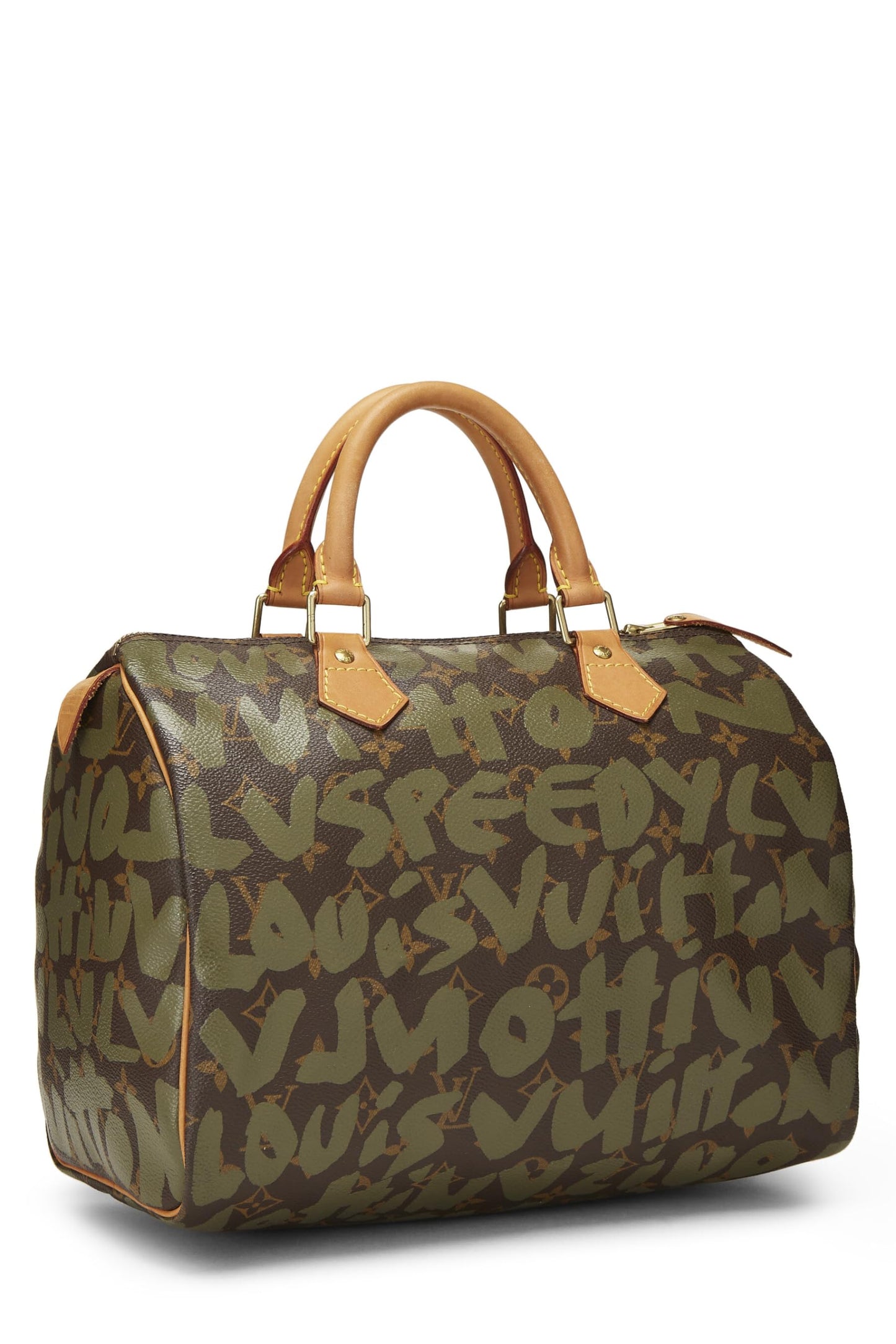 Louis Vuitton, Pre-Loved Stephen Sprouse x Louis Vuitton Monogram Green Graffiti Speedy 30, Verde