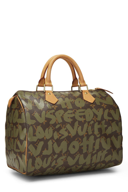 Louis Vuitton, Stephen Sprouse x Louis Vuitton d'occasion, Speedy 30 Monogram Green Graffiti, Vert