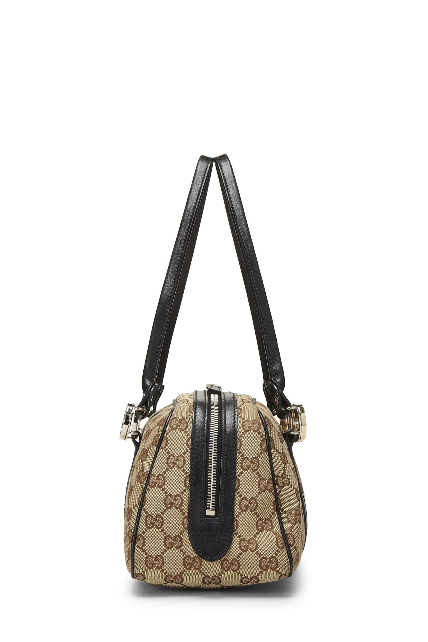 Gucci, sac Boston Twins en toile GG noir d'occasion, noir