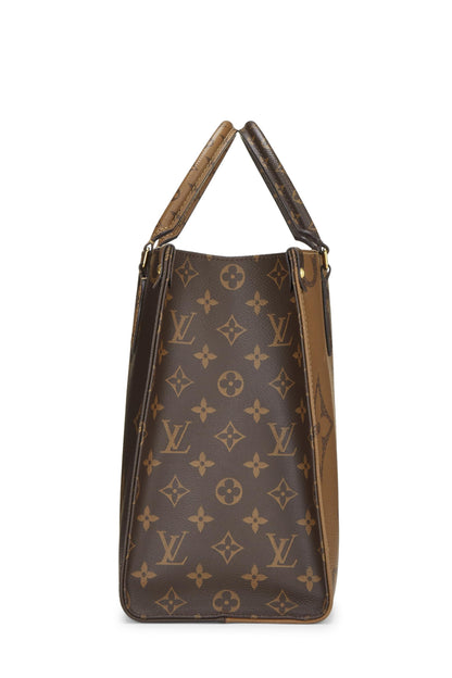 Louis Vuitton, Monogram Reversed Giant On The Go MM d'occasion, marron