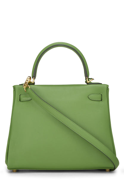 Hermès, Pre-Loved Vert Yucca Swift Kelly Retourne 25, Vert Yucca