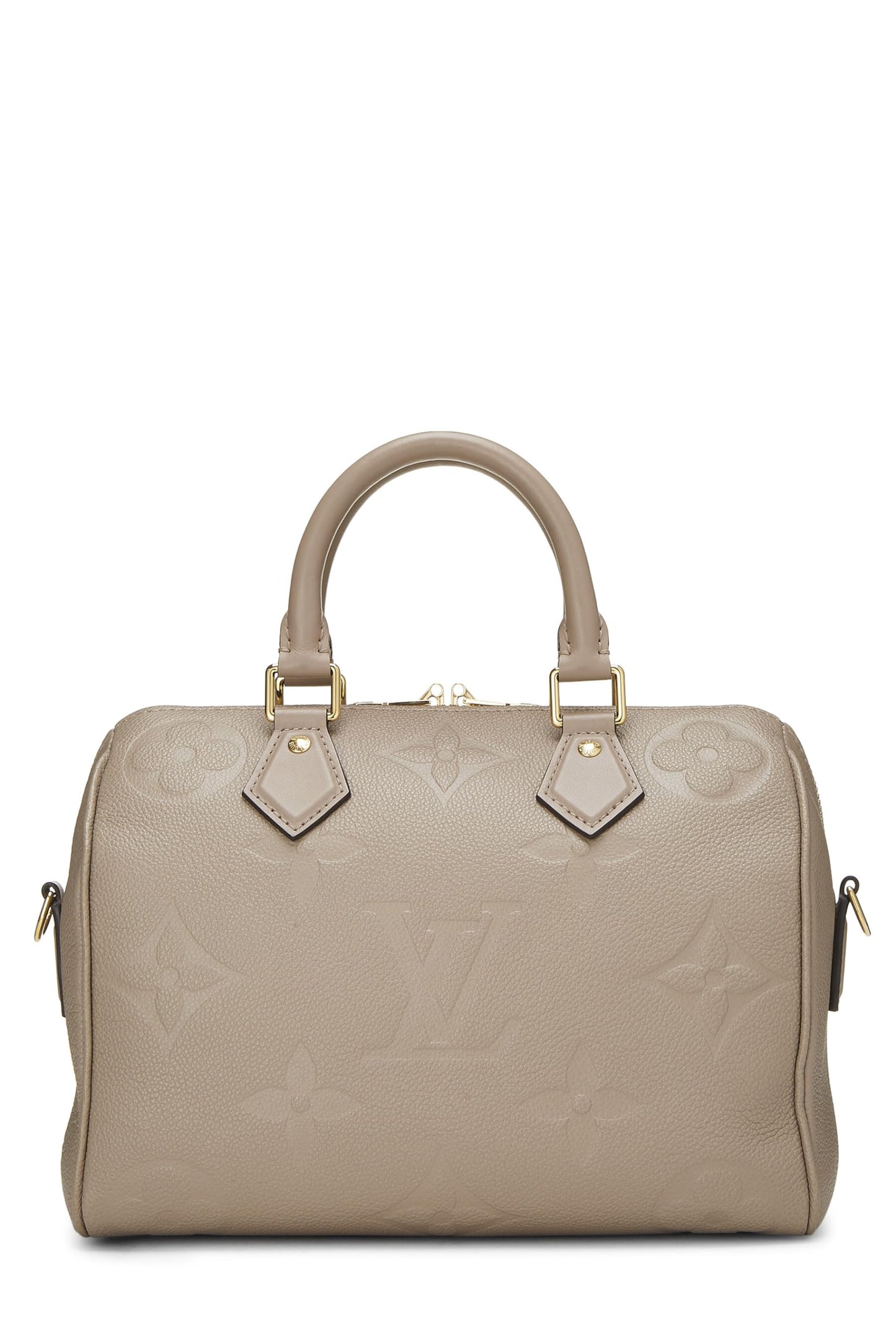 Louis Vuitton, Pre-Loved Grey Monogram Empreinte Speedy Bandouliere 25, Grey