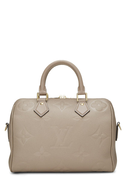 Louis Vuitton, Monograma gris Pre-Loved Empreinte Speedy Bandouliere 25, Gris