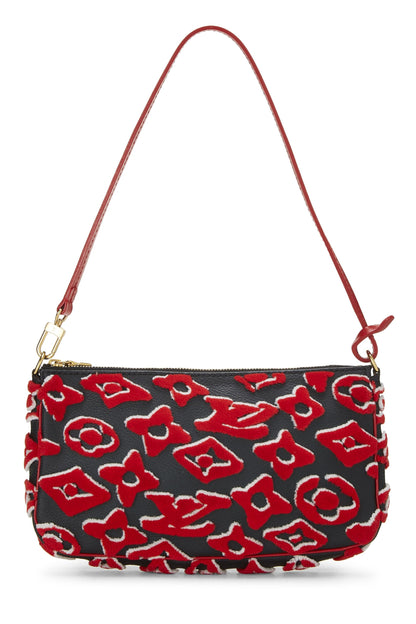 Louis Vuitton, Urs Fisher x Louis Vuitton Red Tufted Monogram Pochette Accessoires, Rouge