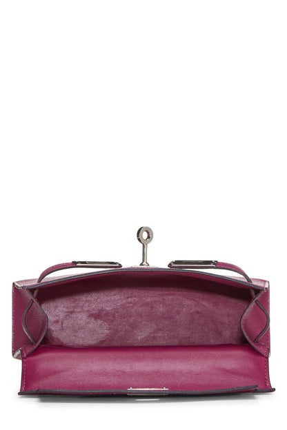 Hermès, Pre-Loved Rose Pourpre Chevre Kelly Sellier 20 Mini, Purple