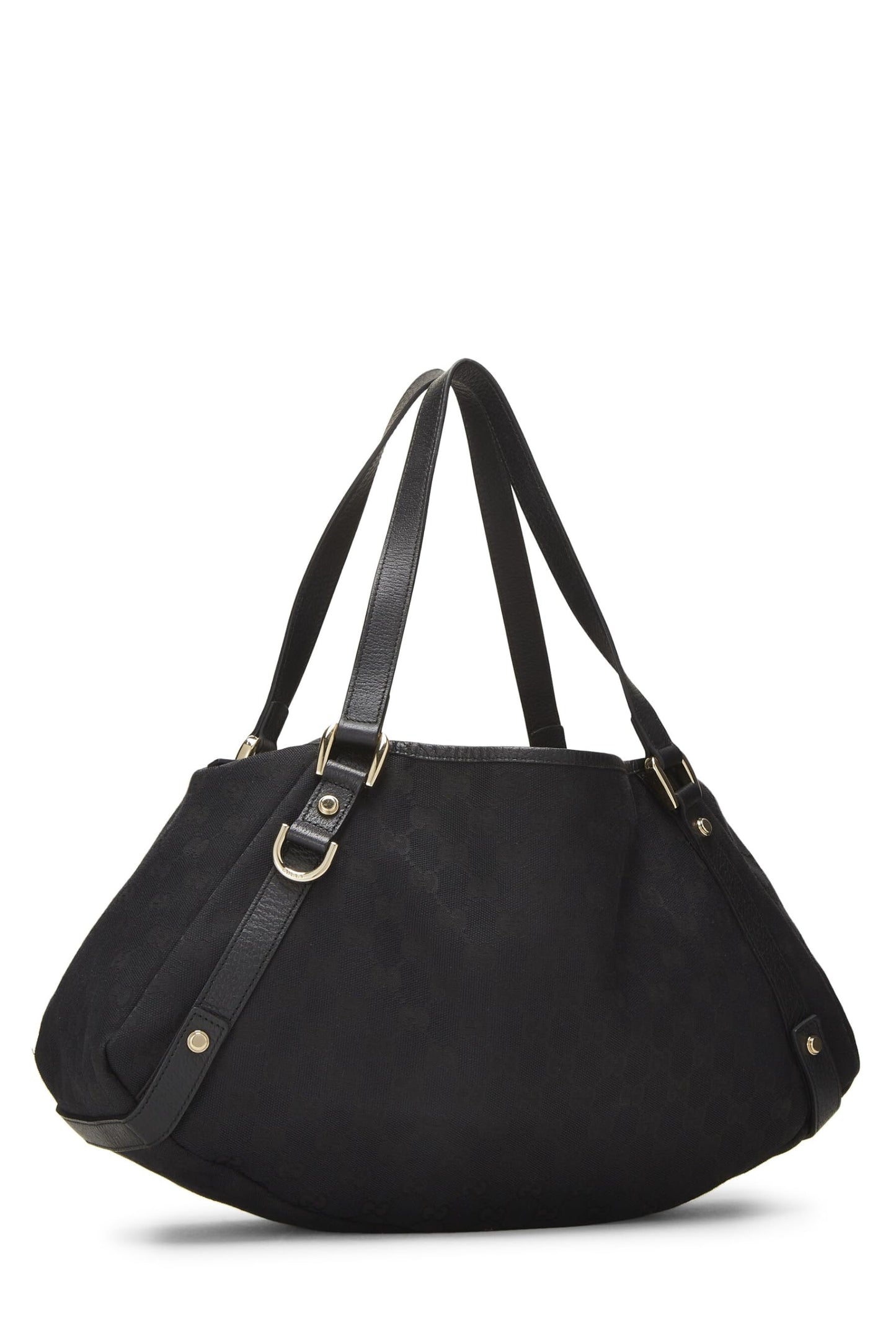 Gucci, sac fourre-tout Abbey en toile GG noir d'occasion, noir