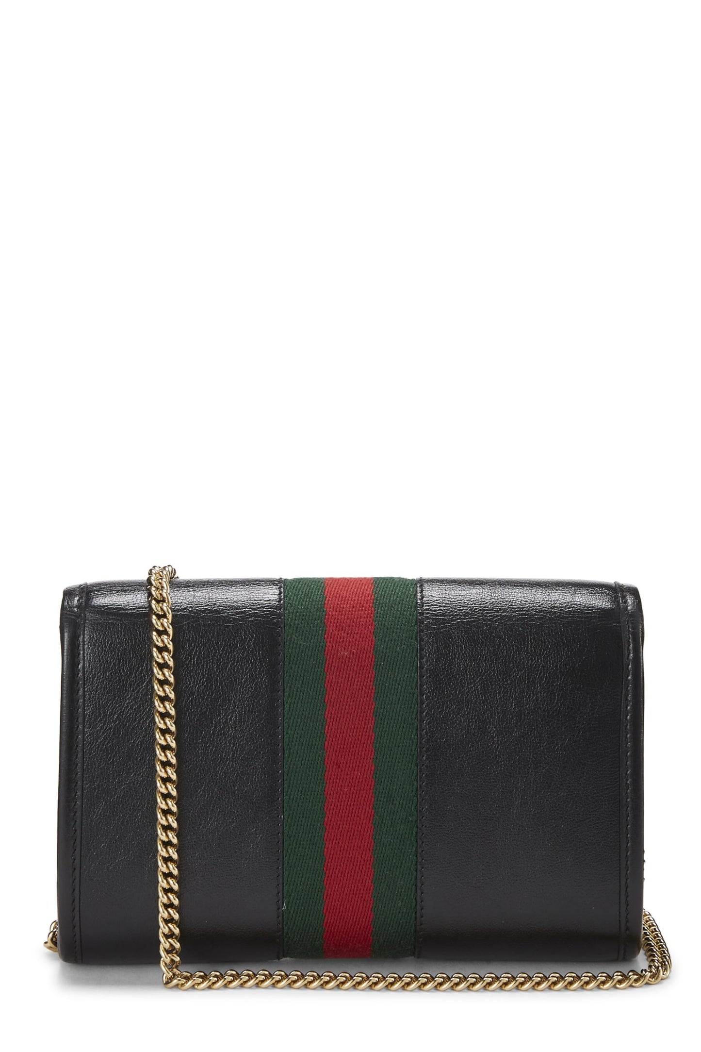 Gucci, Mini sac à bandoulière en cuir noir Rajah d'occasion, noir