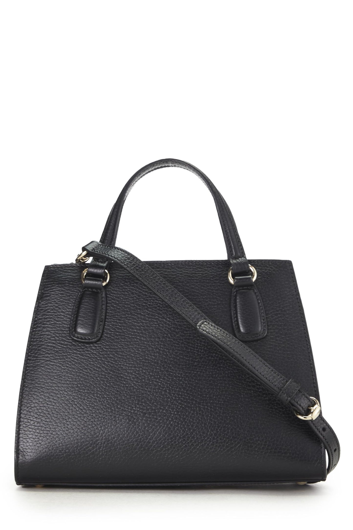 Gucci, sac à main Soho en cuir grainé noir d'occasion, noir