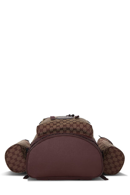 Gucci, sac à dos de randonnée Alpina en toile GG bordeaux d'occasion, bordeaux