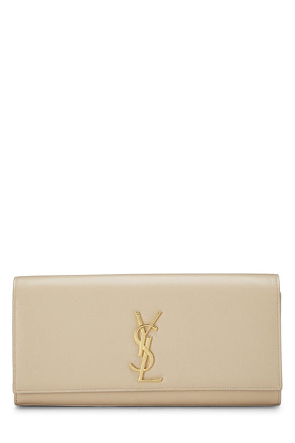 Yves Saint Laurent, Pochette Cassandre en cuir de veau beige pré-aimée, Beige