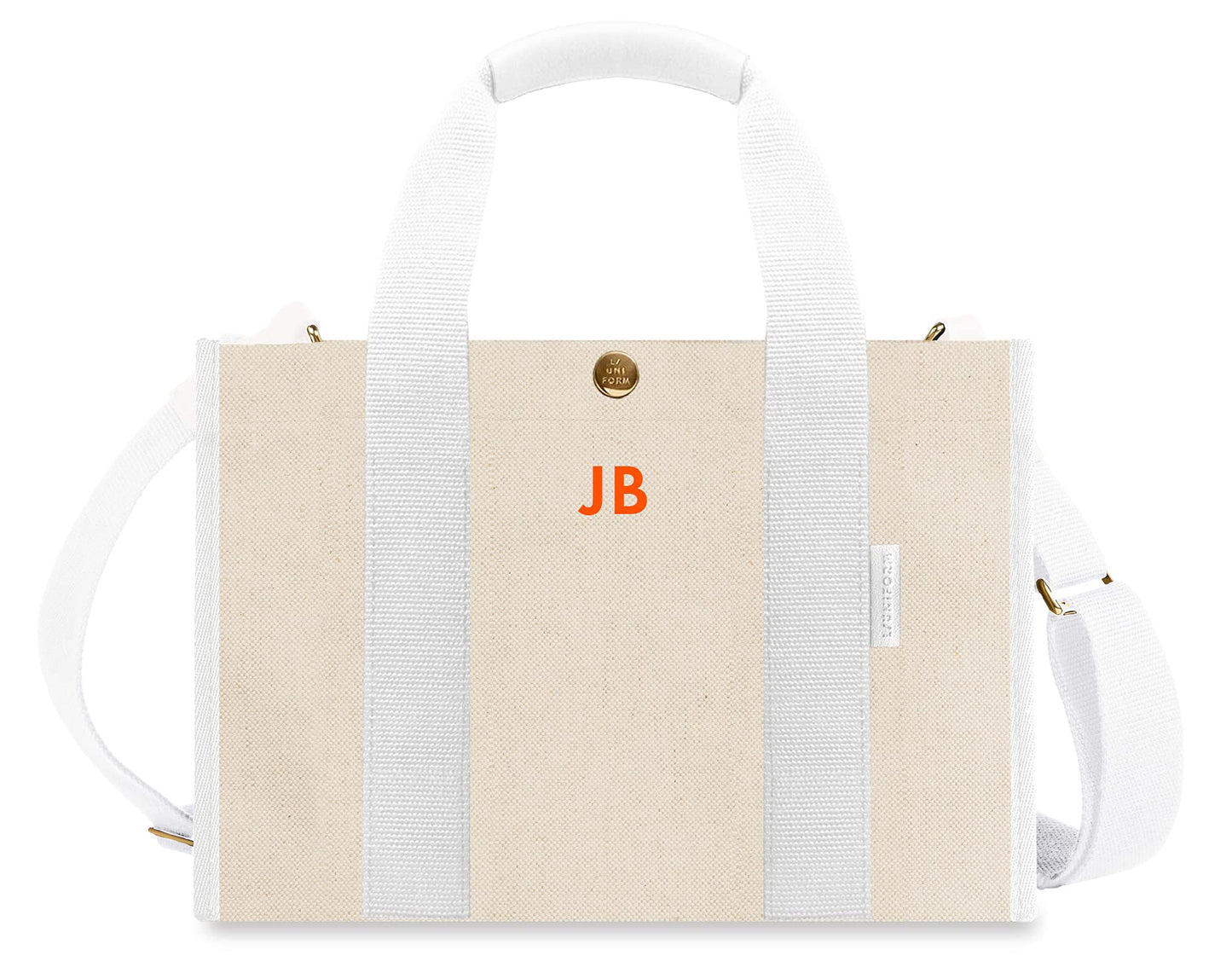 L/Uniforme, Mini Bolsa Press, Natural/Blanco