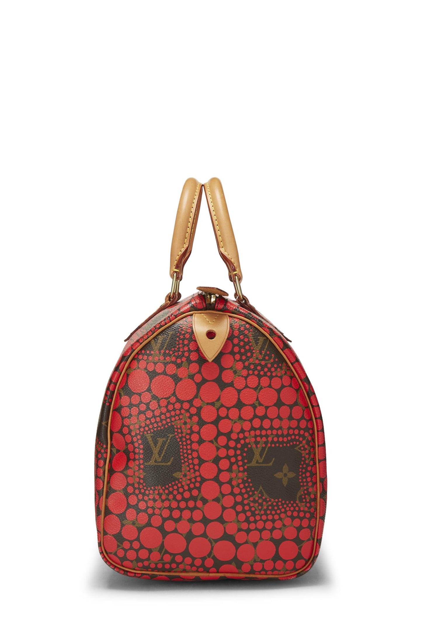 Louis Vuitton, Yayoi Kusama x Louis Vuitton Pre-Loved Red Monogram Dots Infinity Speedy 30, Rojo