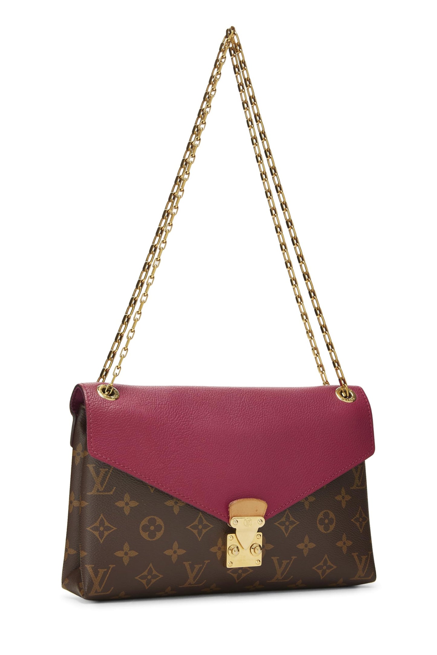 Louis Vuitton, Pre-Loved Purple Monogram Canvas Pallas Chain Bag, Purple