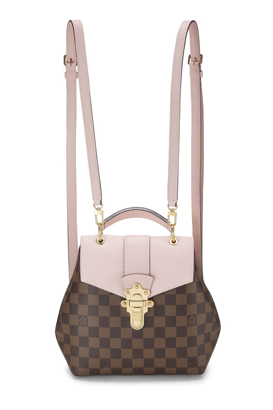 Louis Vuitton, Mochila Damier Ebene Clapton rosa pre-Loved, Rosa