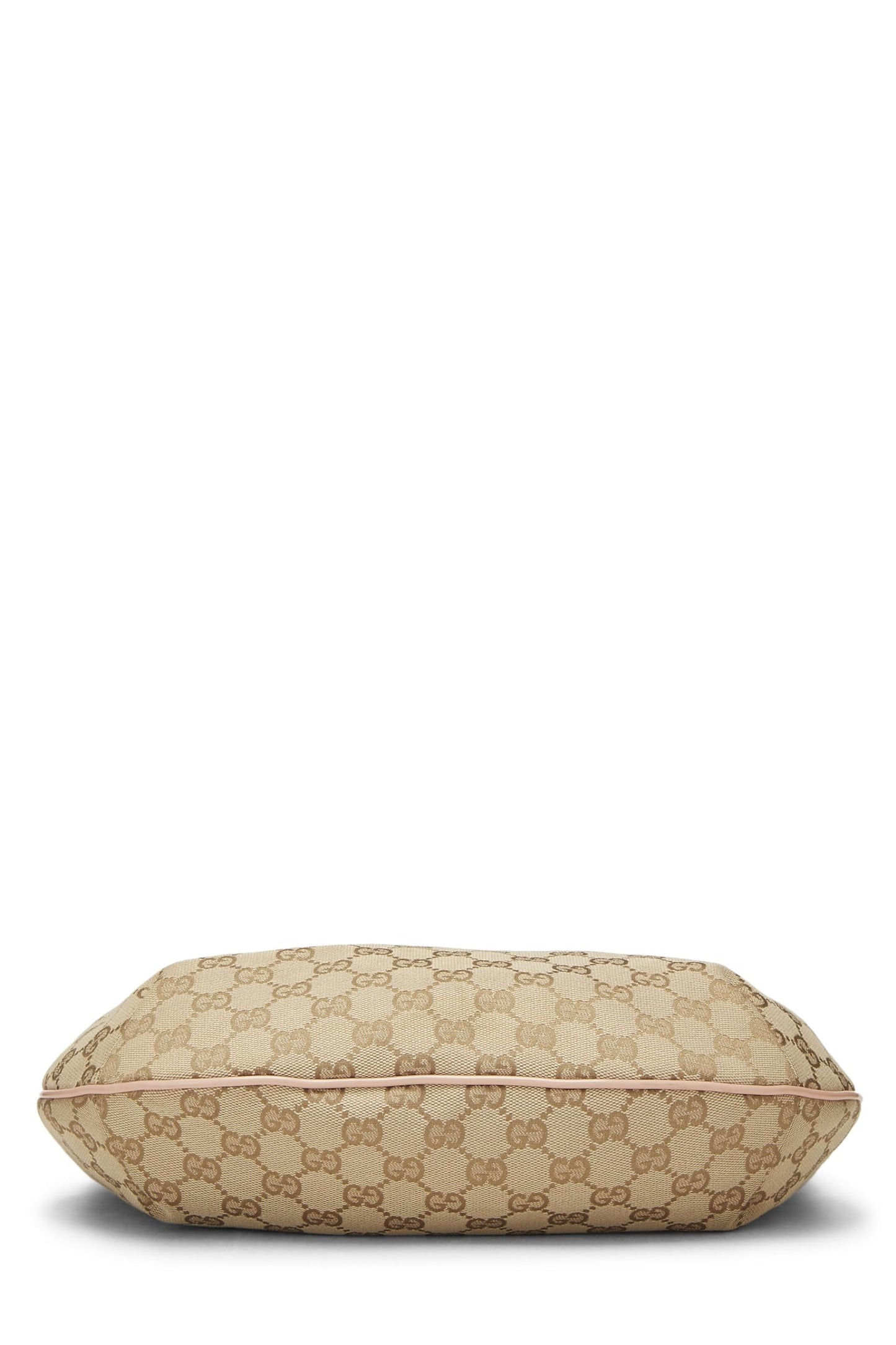 Gucci, sac messager rond en toile GG d'occasion d'origine, rose