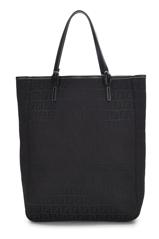 Fendi, sac fourre-tout en toile Zucchino noir d'occasion, noir