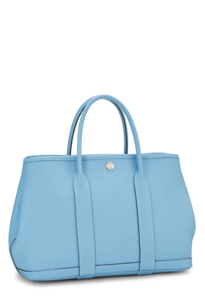 Hermès, Pre-Loved Blue Vache Country Garden Party TPM, Blue de Nord