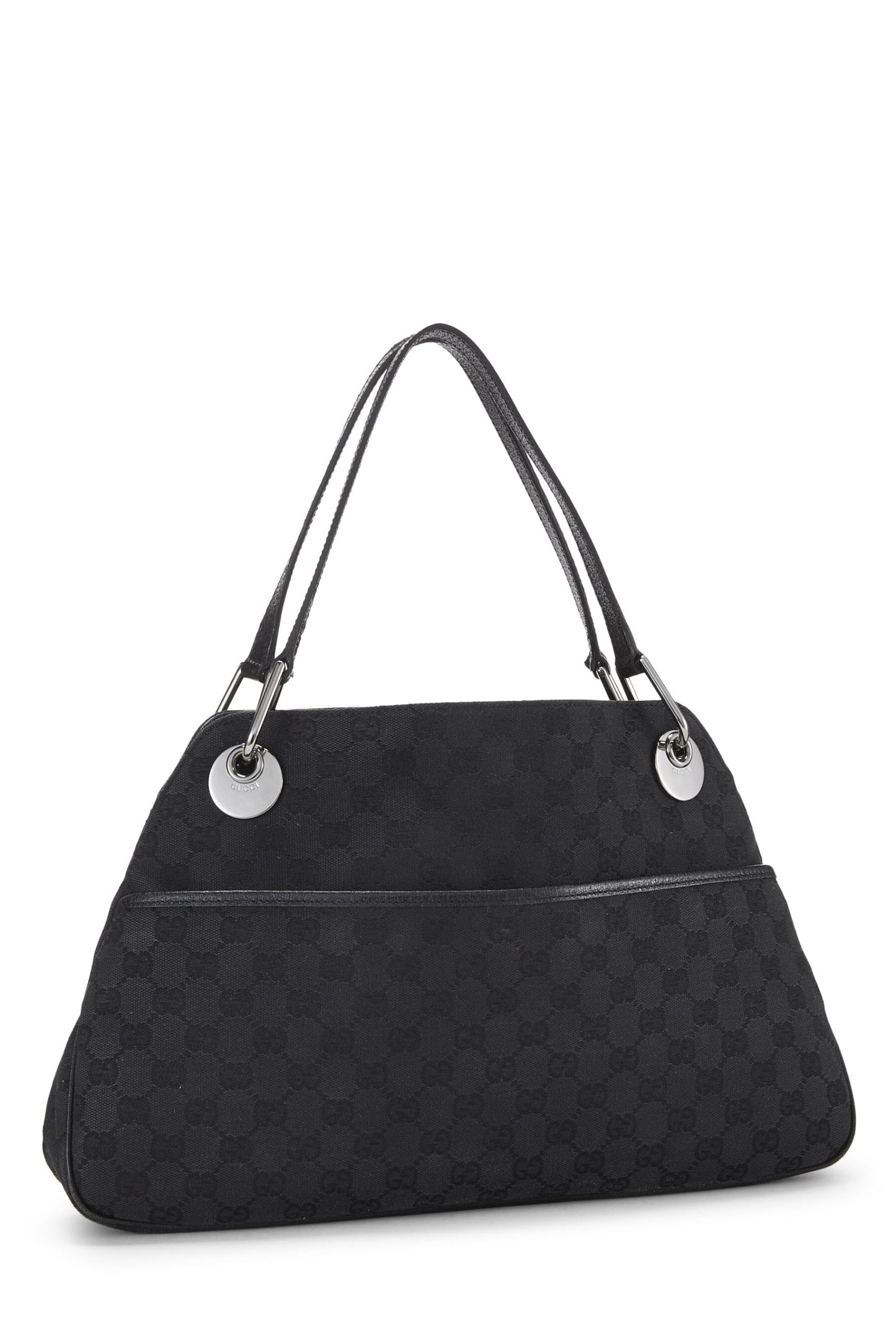 Gucci, sac fourre-tout Eclipse en toile GG noir d'occasion, grand modèle, noir