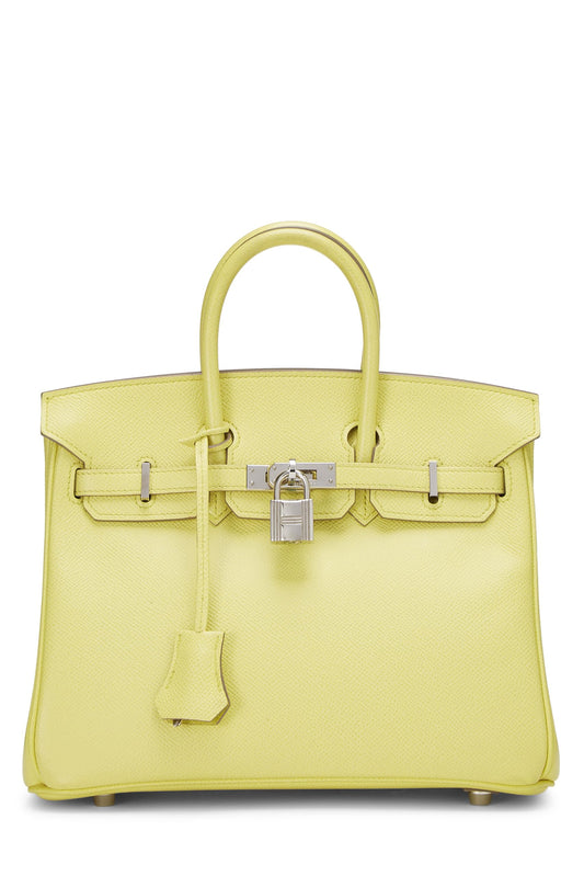 Hermès, Birkin Epsom 25 d'occasion en citron vert, citron vert