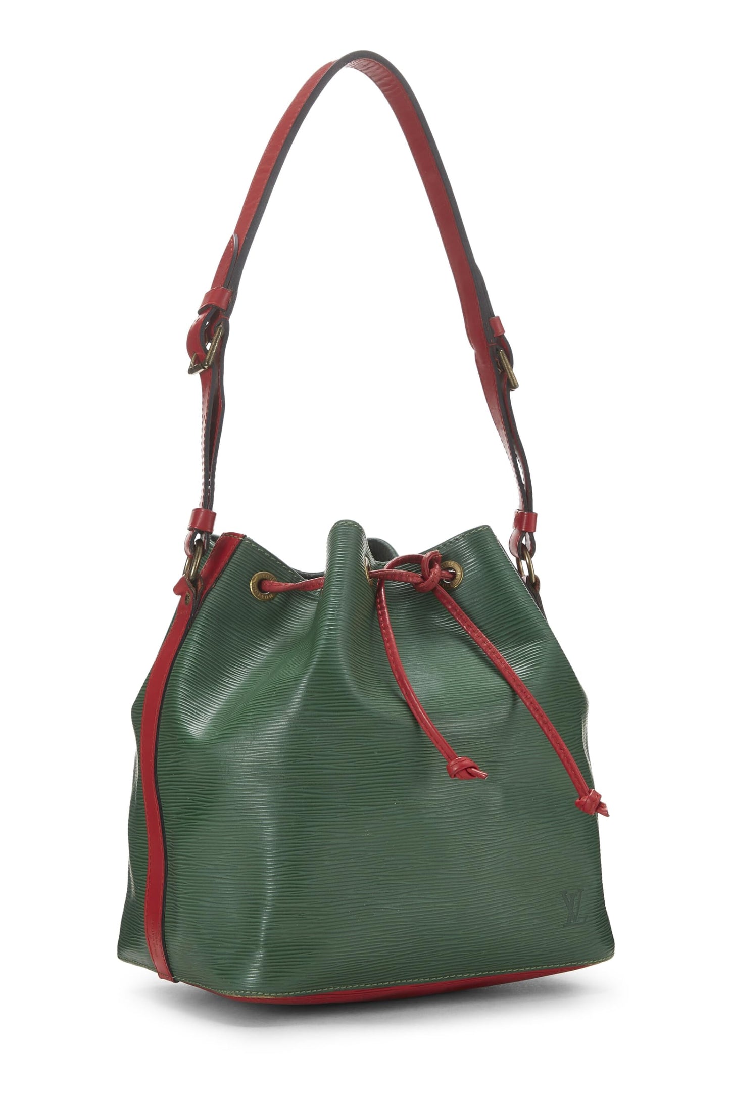 Louis Vuitton, Pre-Loved Bicolor Borneo Green & Red Epi Noé Petite, Multi