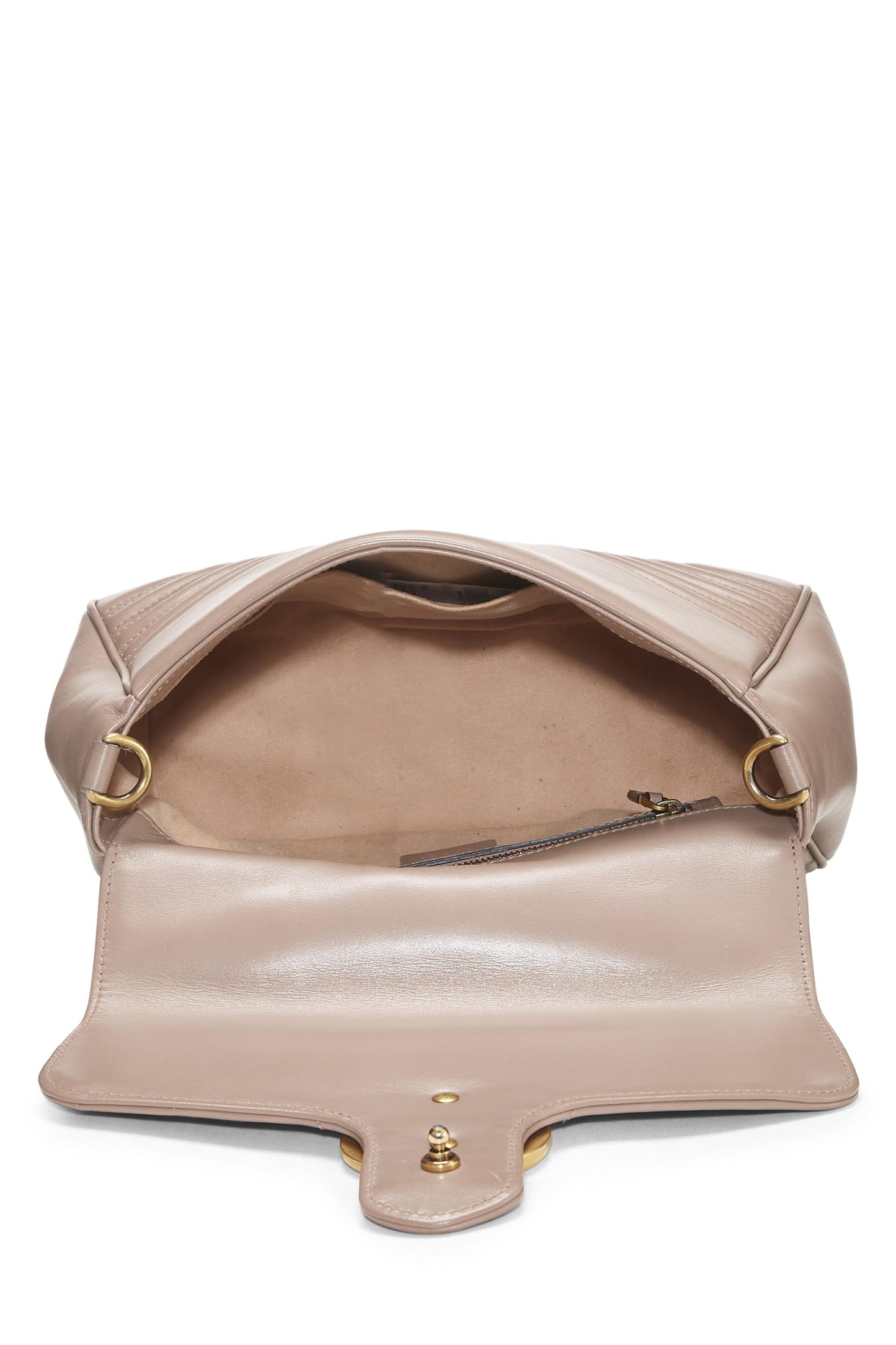 Gucci, sac à bandoulière GG Marmont en cuir rose d'occasion, petit modèle, rose