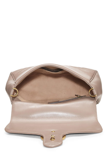 Gucci, sac à bandoulière GG Marmont en cuir rose d'occasion, petit modèle, rose