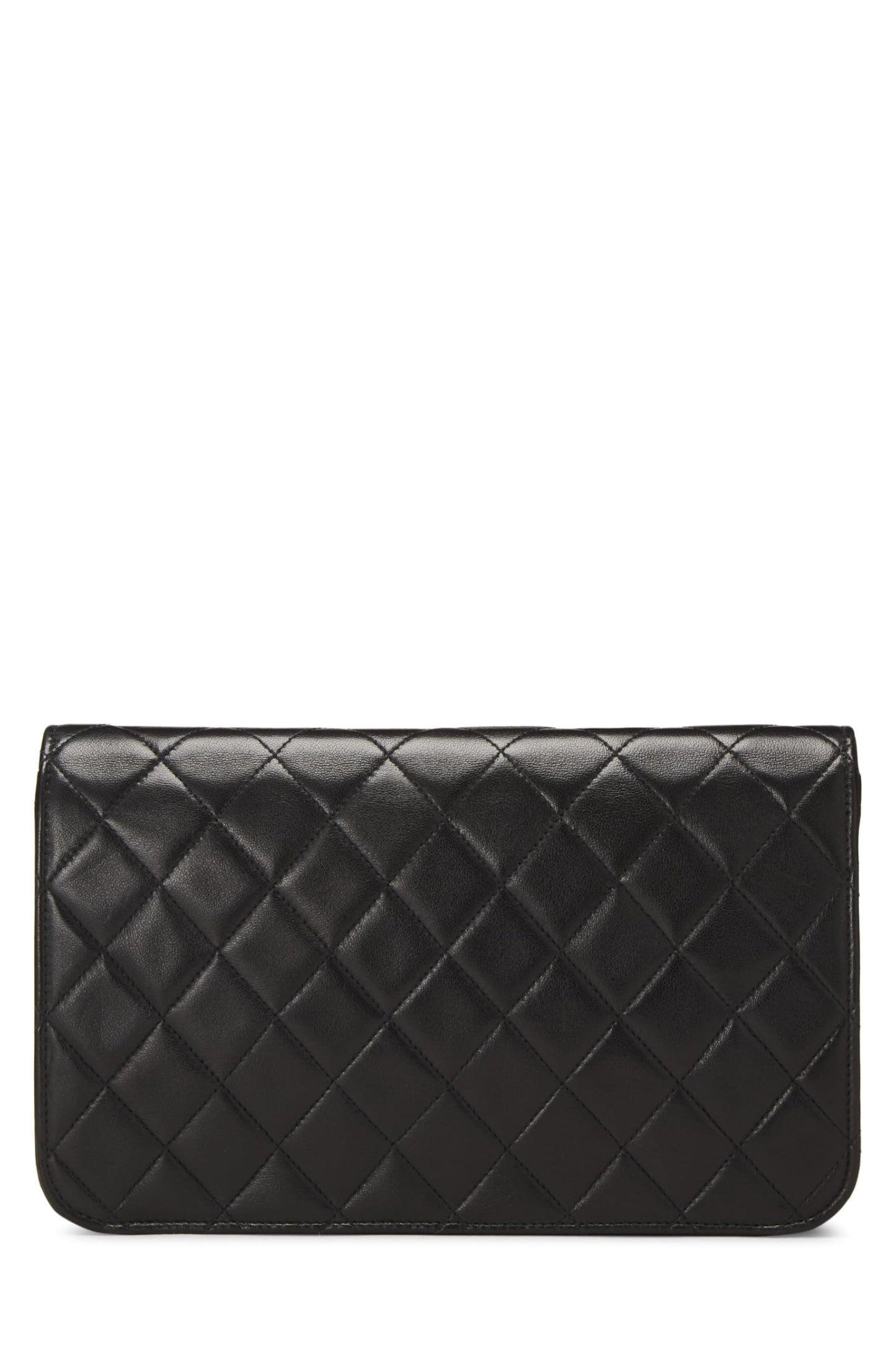 Chanel, Pre-Loved Black Quilted Lambskin Snap Full Flap Small, Black