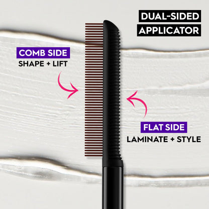 Urban Decay Lápiz de cejas marrón cálido y gel transparente para cejas – Lápiz de cejas 2 en 1 Microblading para cejas + lápiz impermeable (Brunette Betty), gel transparente para cejas Slick Day de fijación fuerte para cejas levantadas