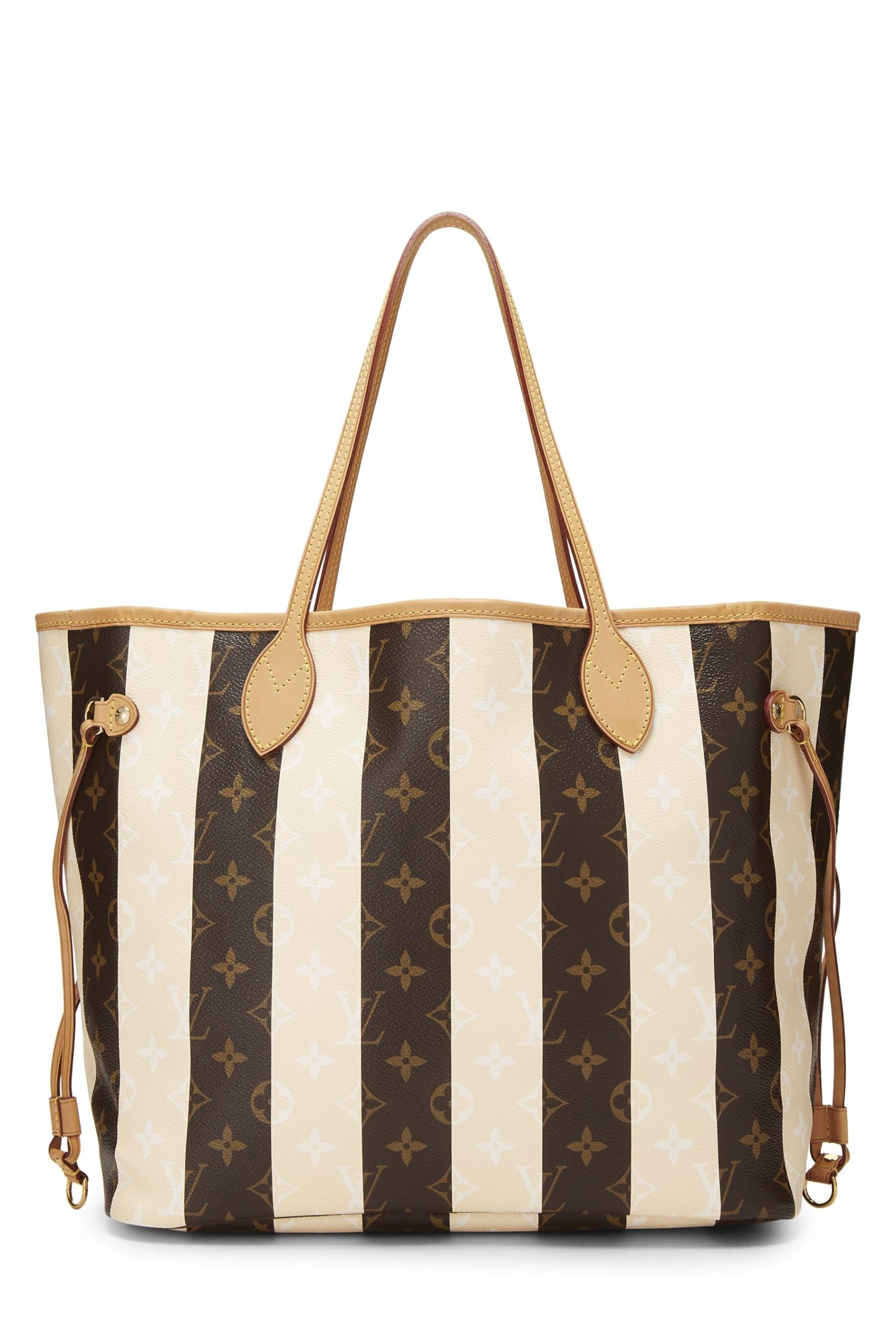 Louis Vuitton, Pre-Loved Monogram Canvas Cream Rayures Neverfull MM, Cream