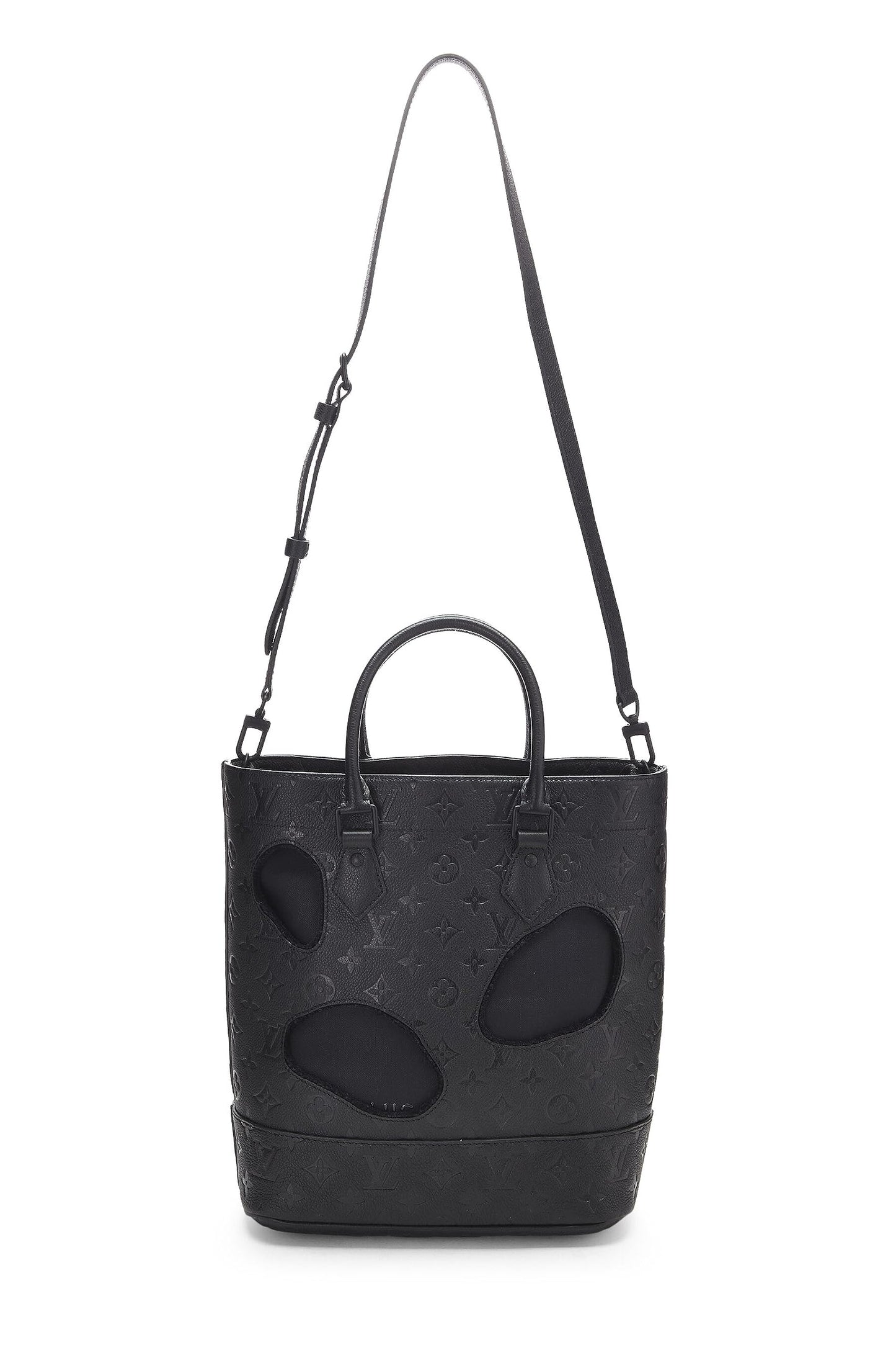 Louis Vuitton, Sac Empreinte Monogram Noir Pré-Aimé Comme des Garçons x Louis Vuitton avec Trous PM, Noir