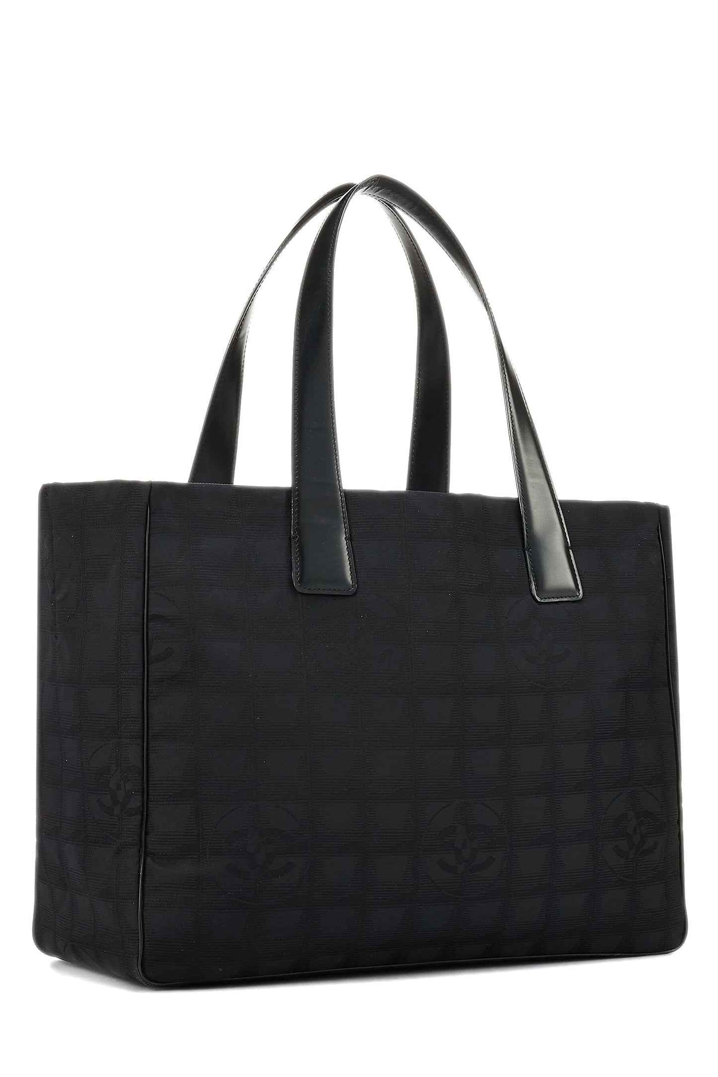 Chanel, Bolso tote mediano Travel Line de nailon negro Pre-Loved, Negro